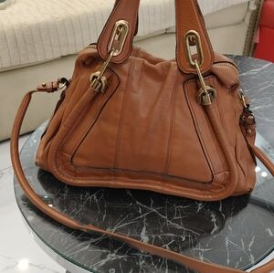 Elegant Brown Leather Handbag